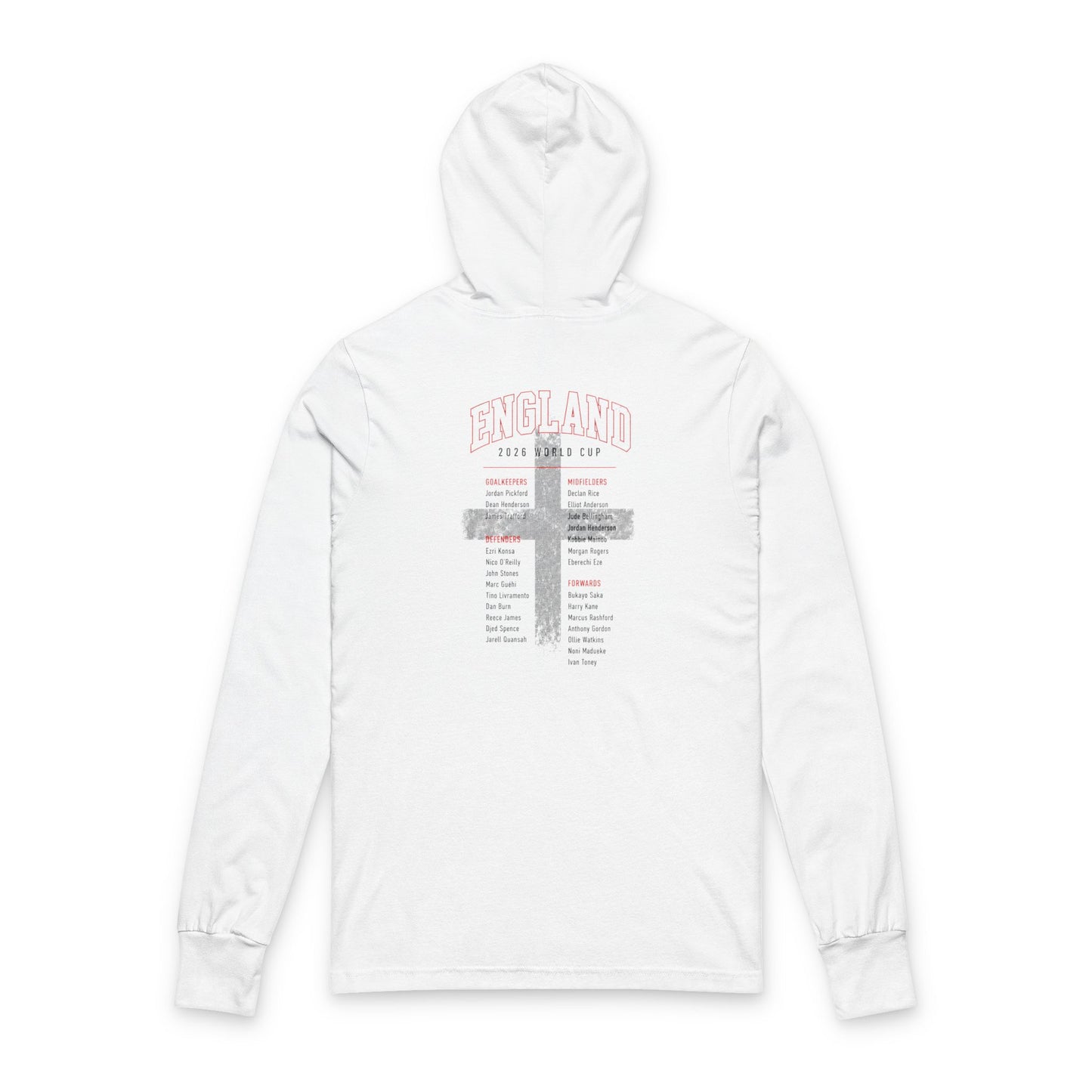 ENGLAND Hoodie Tee — Lightweight Hooded Long-Sleeve Shirt