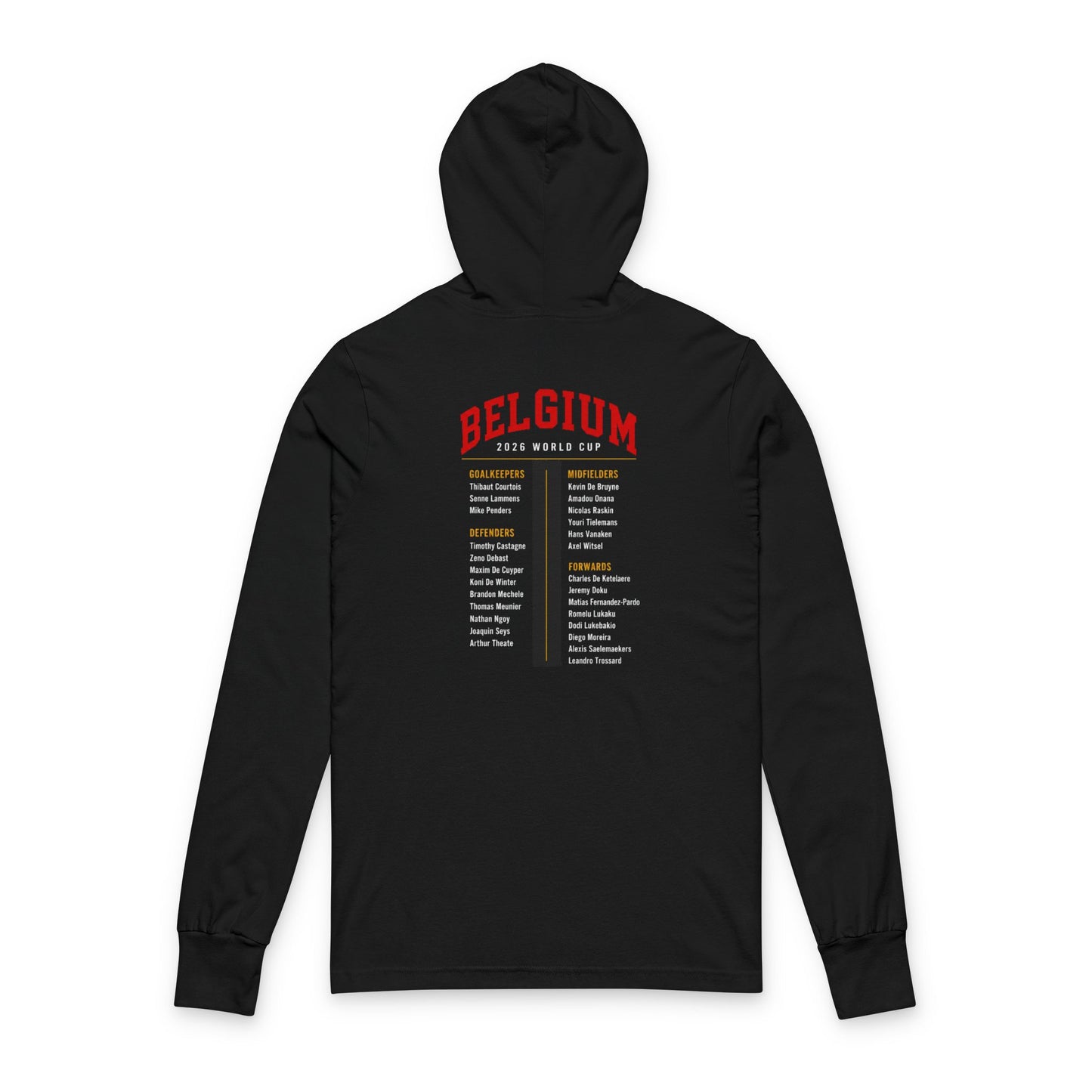 Belgium Hoodie Tee — Lightweight Hooded Long-Sleeve Shirt