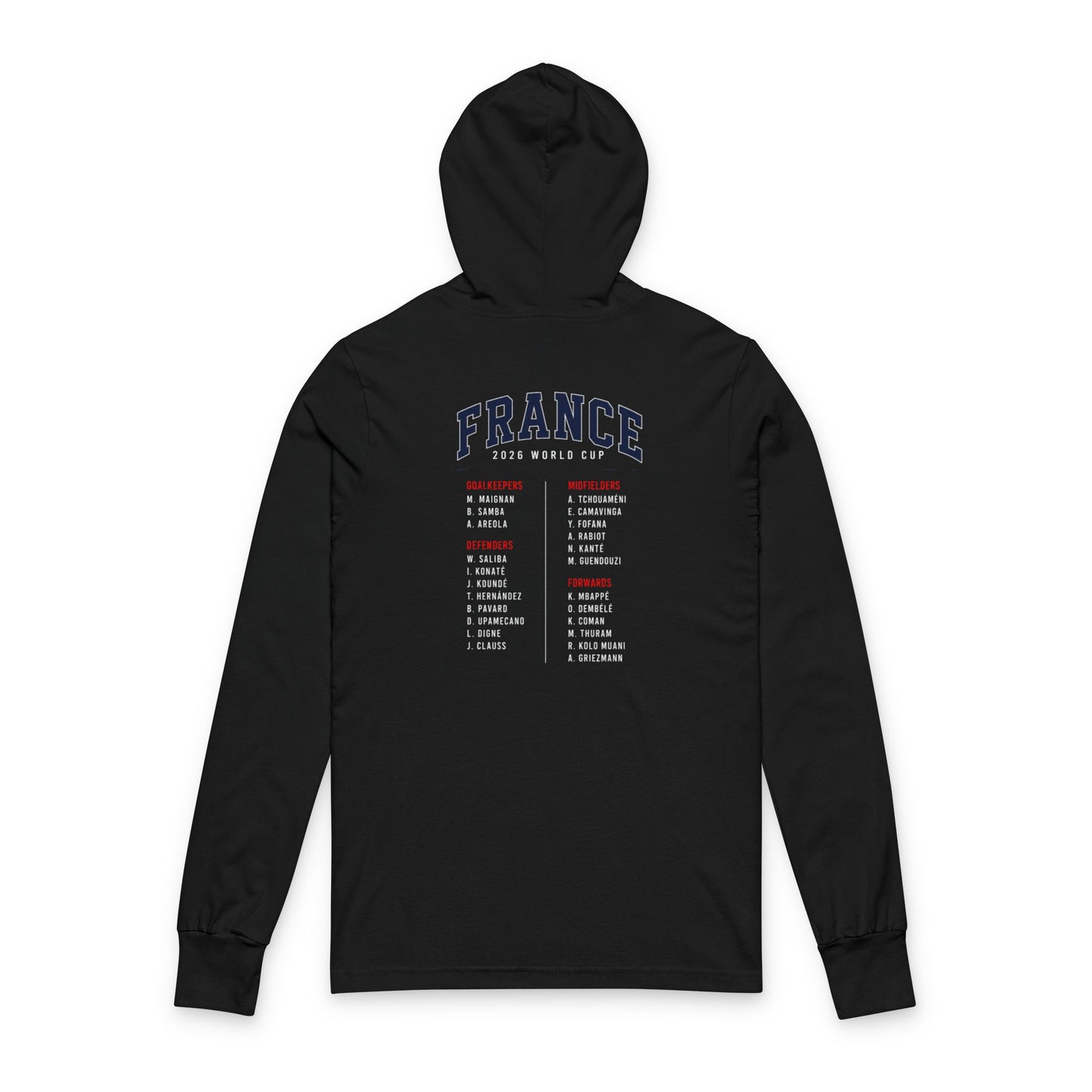 France Hoodie Tee — Lightweight Hooded Long-Sleeve Shirt