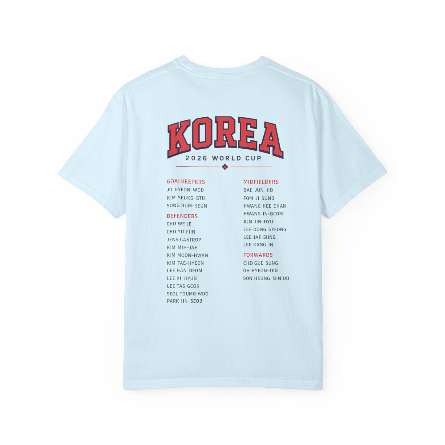 KOREA Unisex Garment-Dyed T-shirt