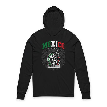 MEXICO Soccer Hoodie Tee — World Cup 2022 Team Roster Long-Sleeve Hooded Tee