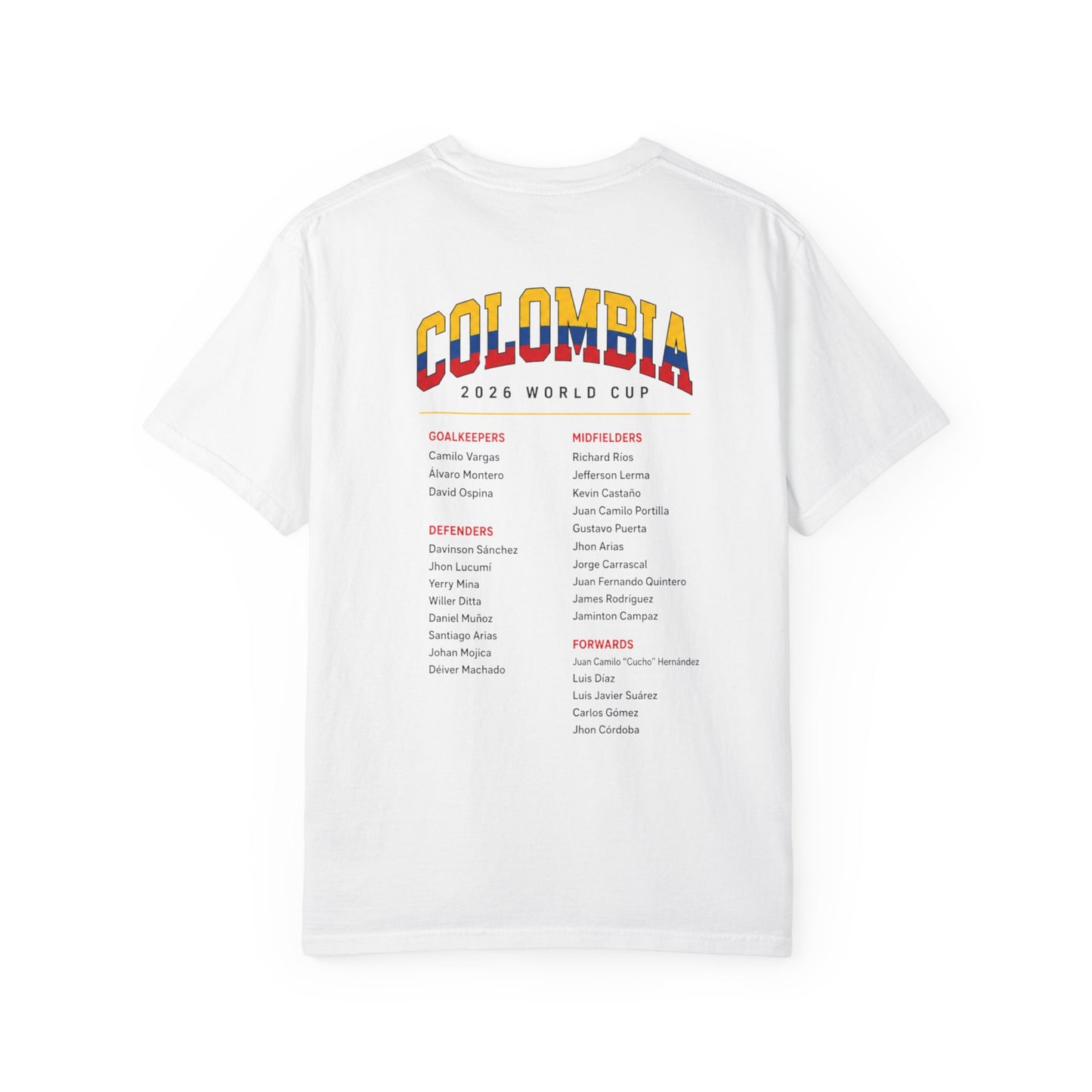 FIFA COLOMBIA Unisex Garment-Dyed T-shirt