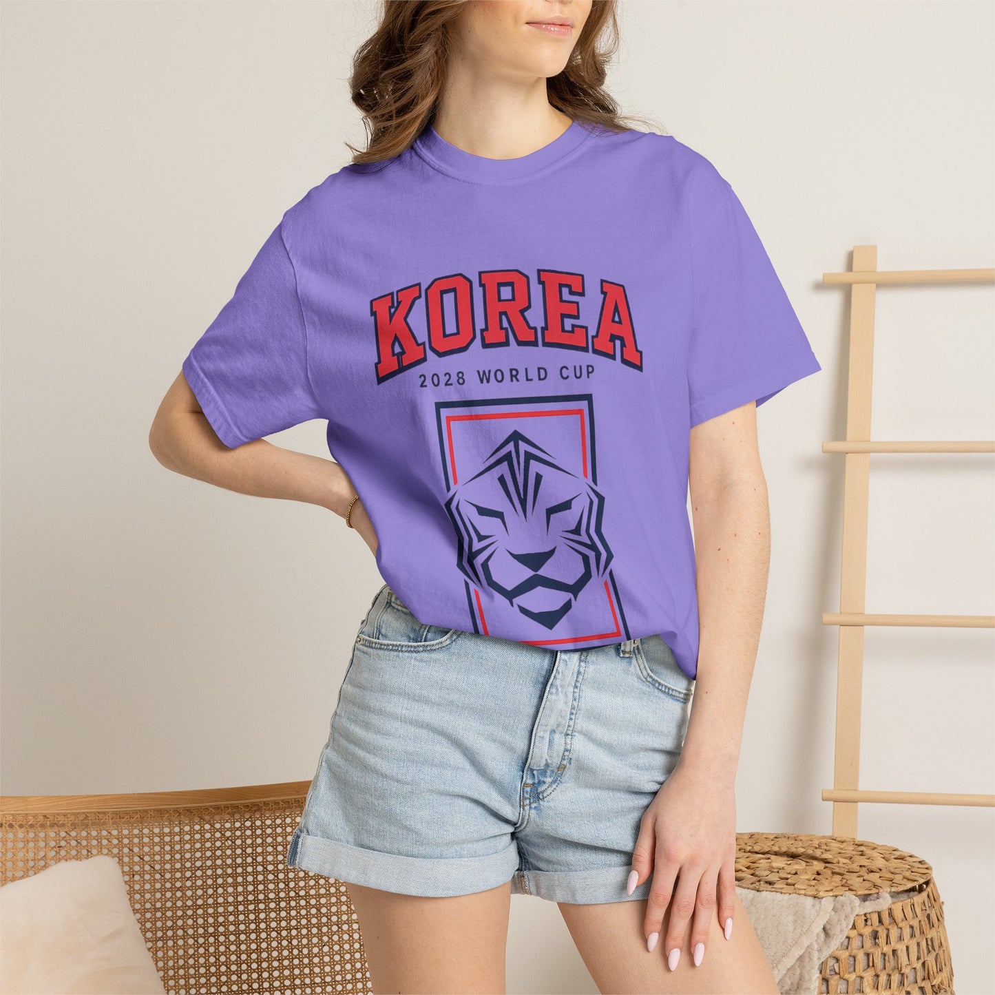 KOREA Unisex Garment-Dyed T-shirt