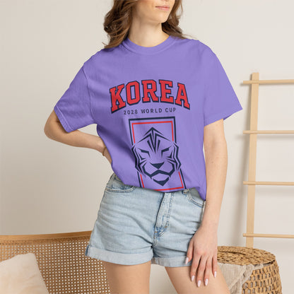 KOREA Unisex Garment-Dyed T-shirt