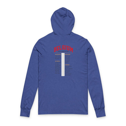 Belgium Hoodie Tee — Lightweight Hooded Long-Sleeve Shirt