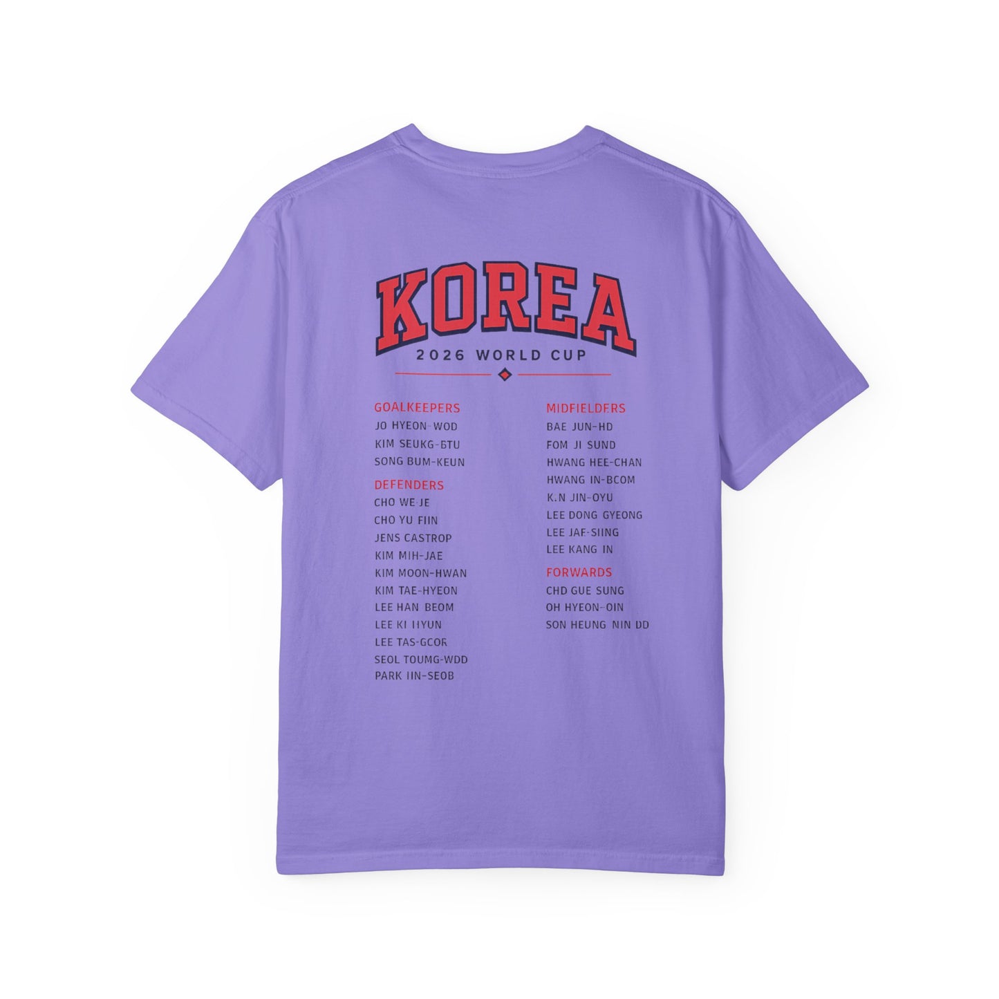 KOREA Unisex Garment-Dyed T-shirt