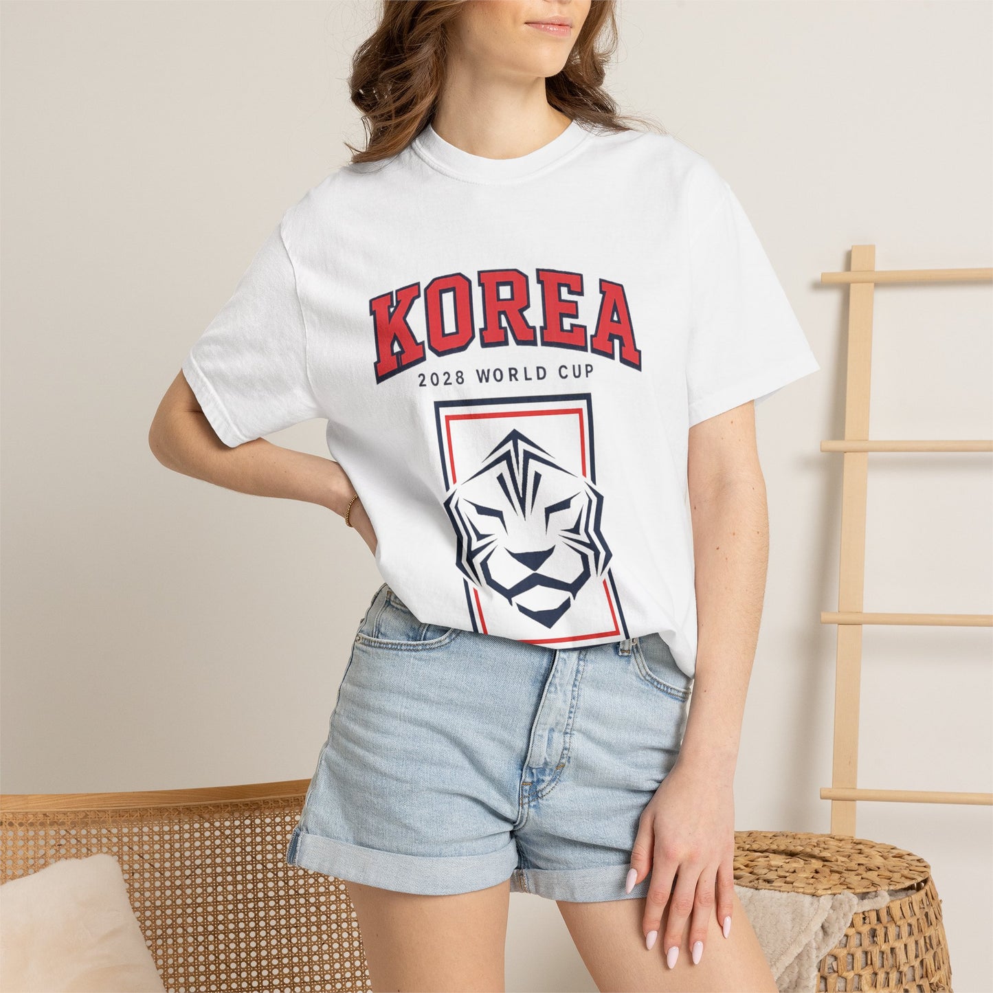 KOREA Unisex Garment-Dyed T-shirt