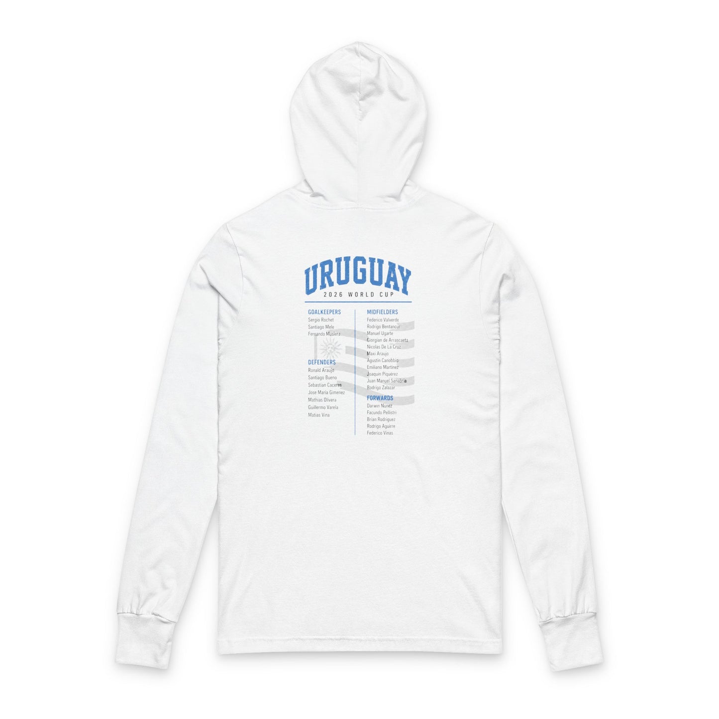 Uruguay Hoodie Tee — Lightweight Hooded Long-Sleeve Shirt