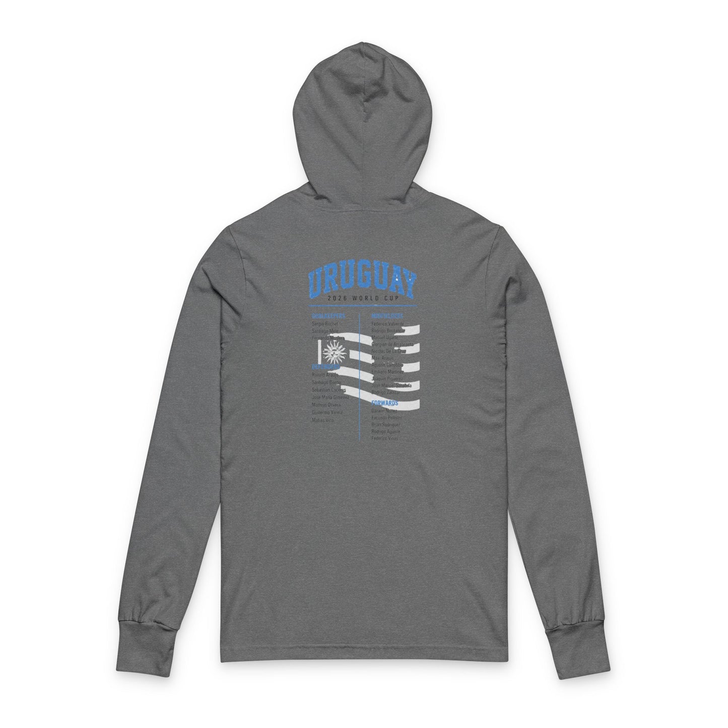 Uruguay Hoodie Tee — Lightweight Hooded Long-Sleeve Shirt