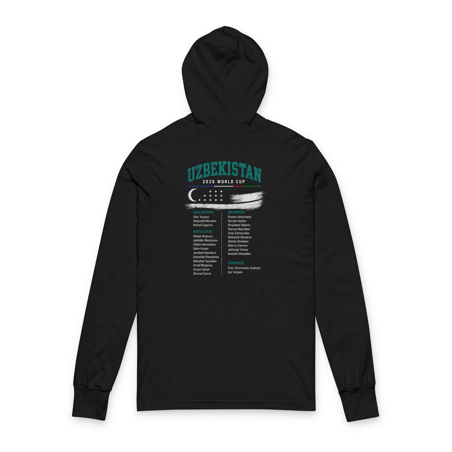 UZBEKISTAN Hoodie Tee — Lightweight Hooded Long-Sleeve Shirt