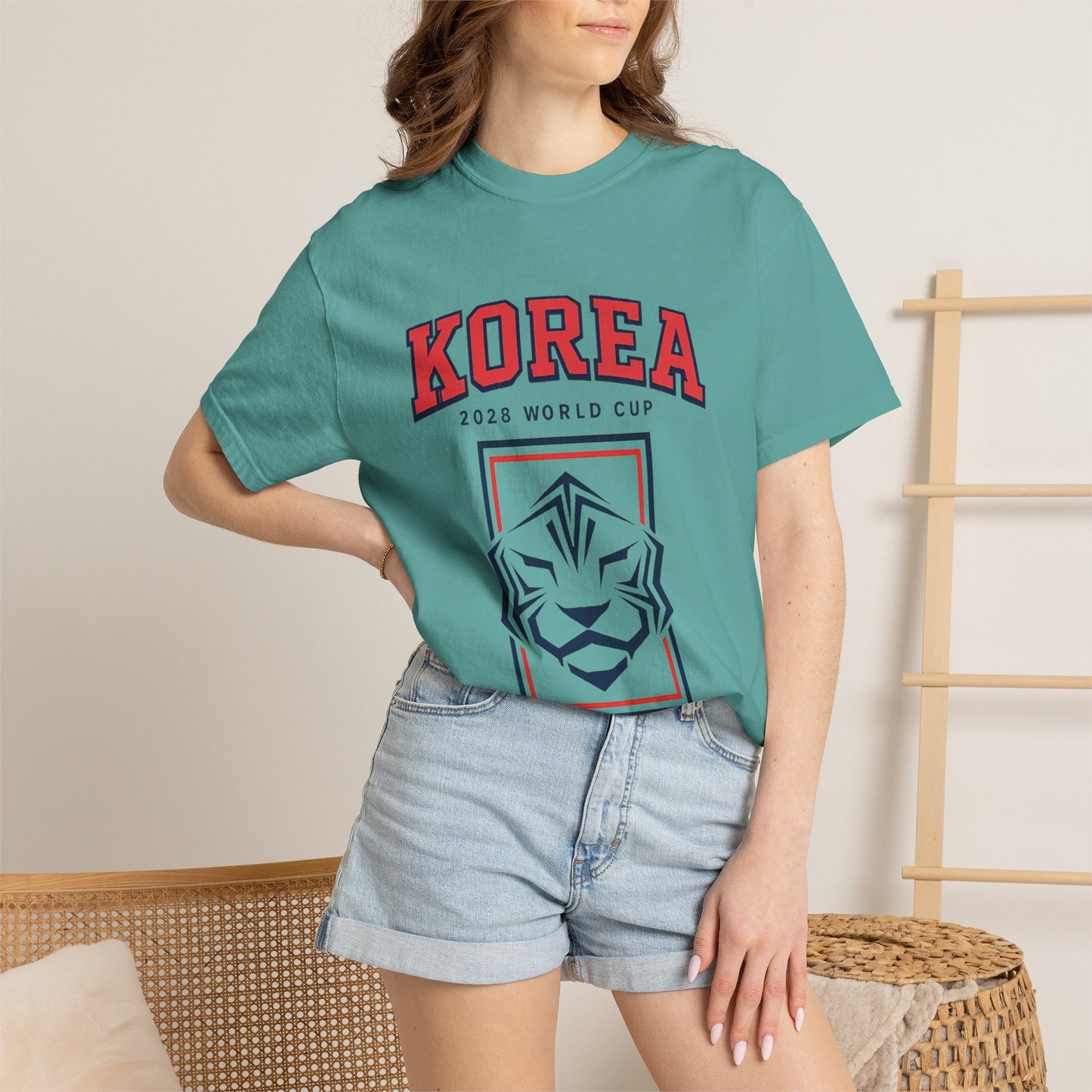 KOREA Unisex Garment-Dyed T-shirt