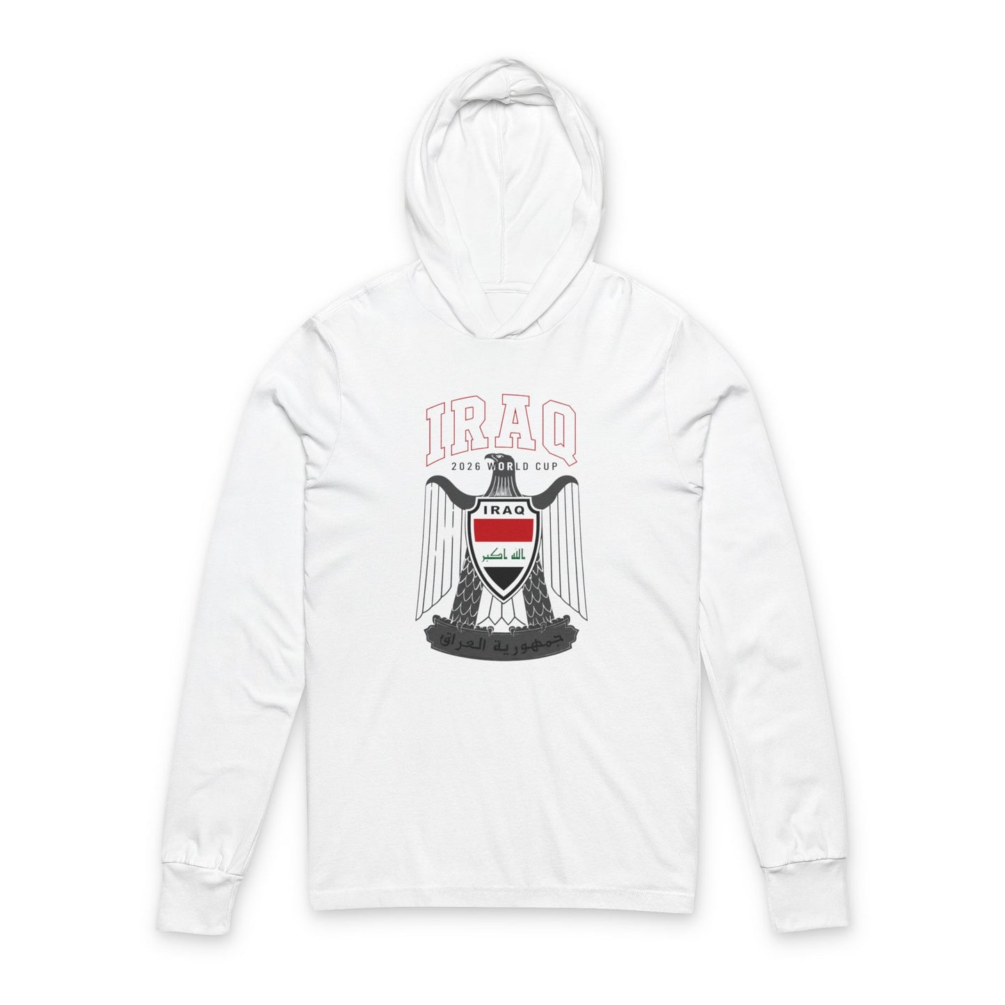 IRAQ Hoodie Tee — Lightweight Hooded Long-Sleeve Shirt