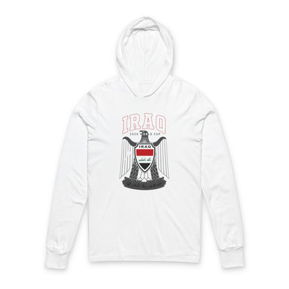 IRAQ Hoodie Tee — Lightweight Hooded Long-Sleeve Shirt