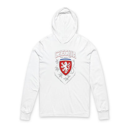 CZECHIA  Soccer Hoodie Tee — World Cup 2022 Team Roster Long-Sleeve Hooded Tee