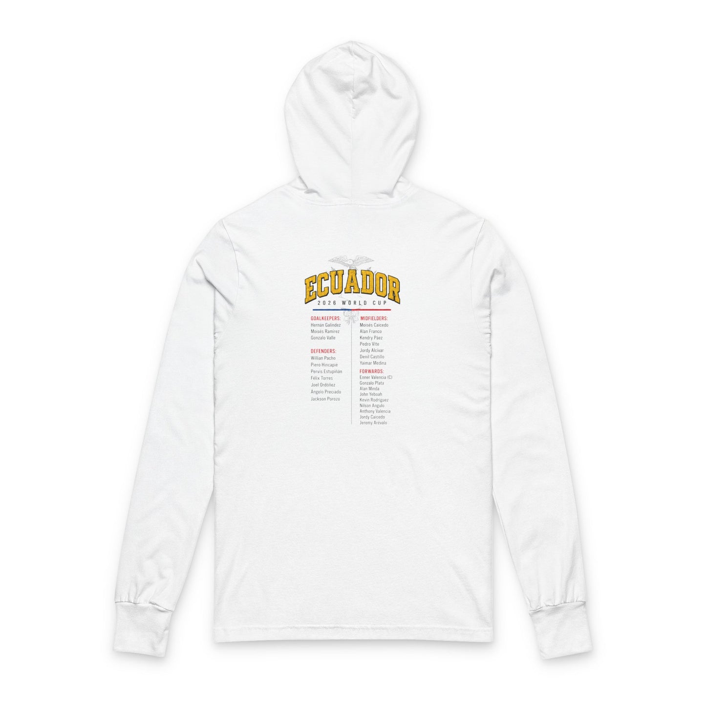 FIFA ECUADOR Hoodie Tee — Lightweight Hooded Long-Sleeve Shirt