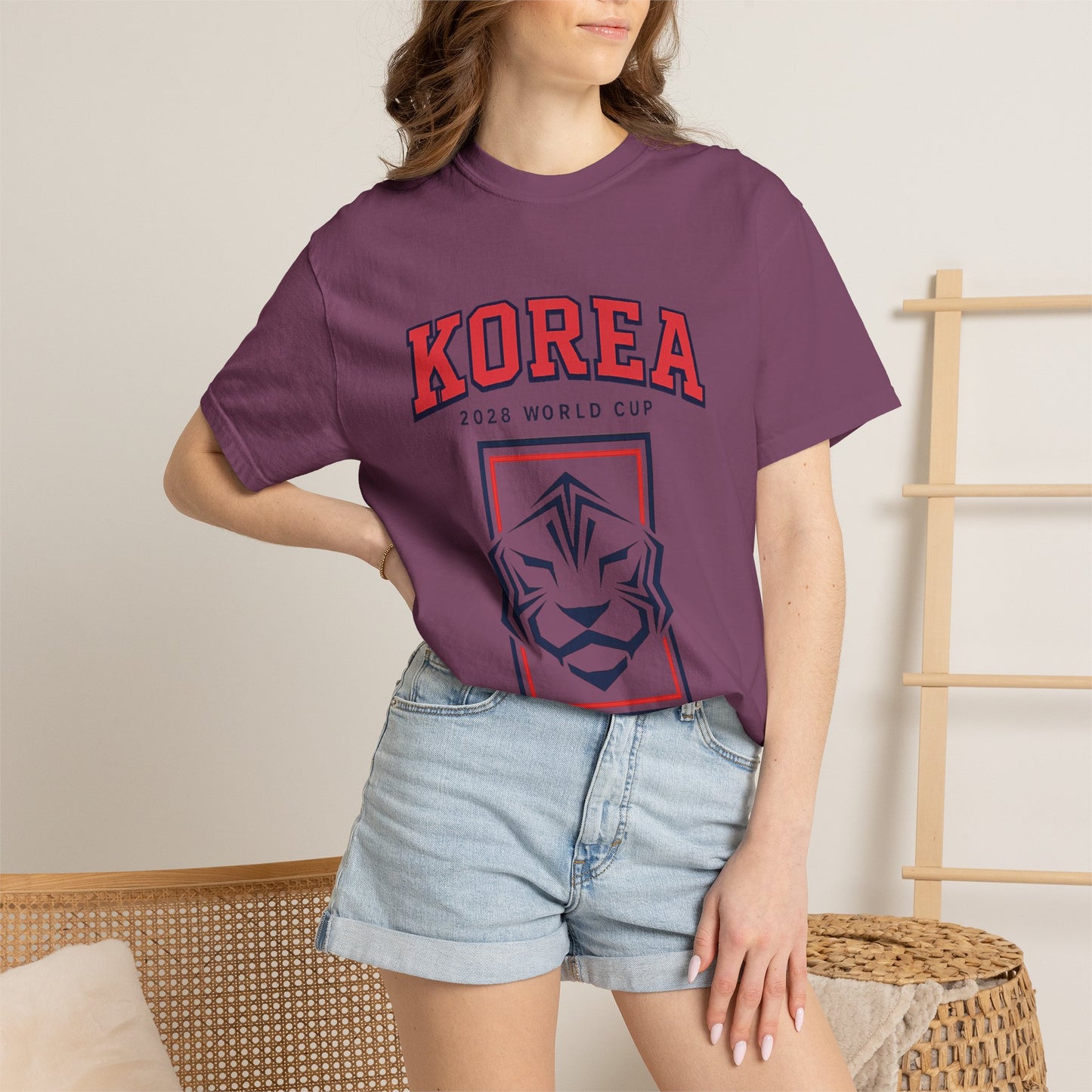 KOREA Unisex Garment-Dyed T-shirt