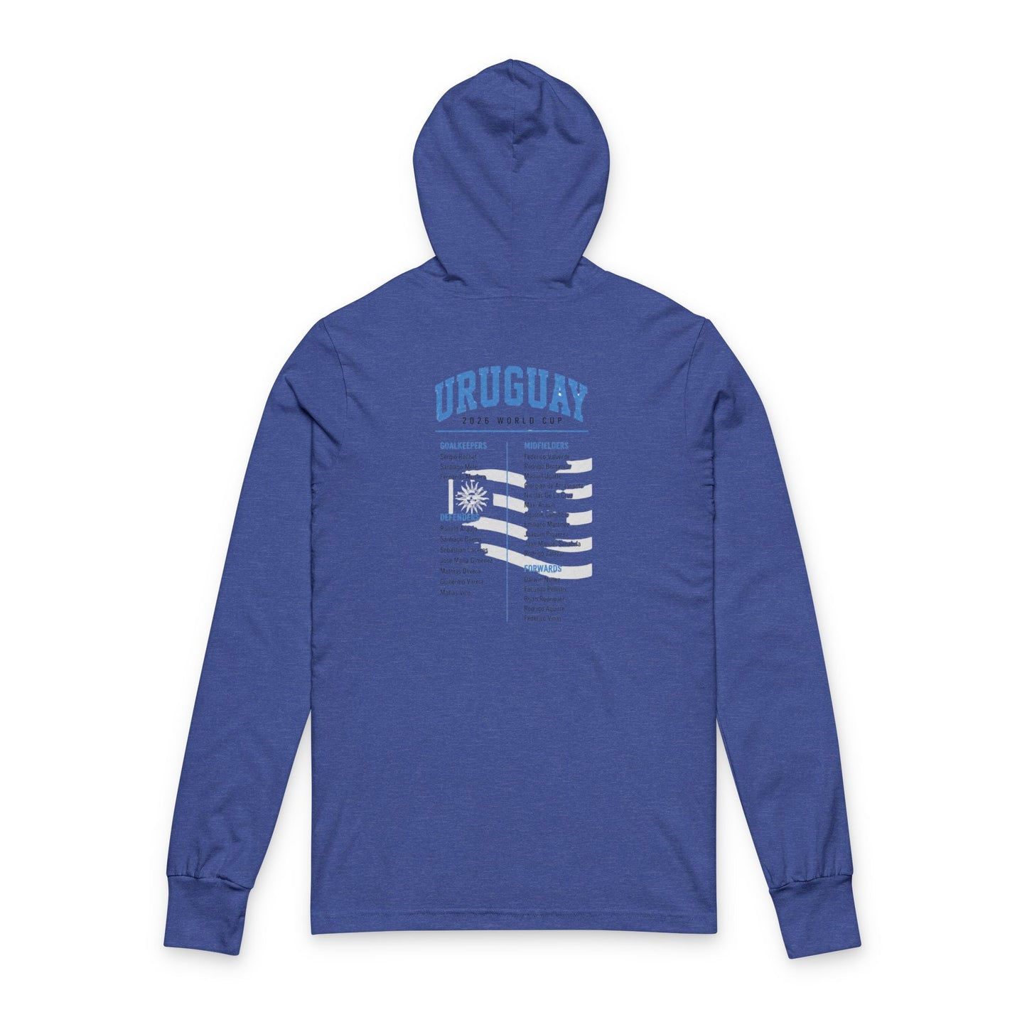 Uruguay Hoodie Tee — Lightweight Hooded Long-Sleeve Shirt