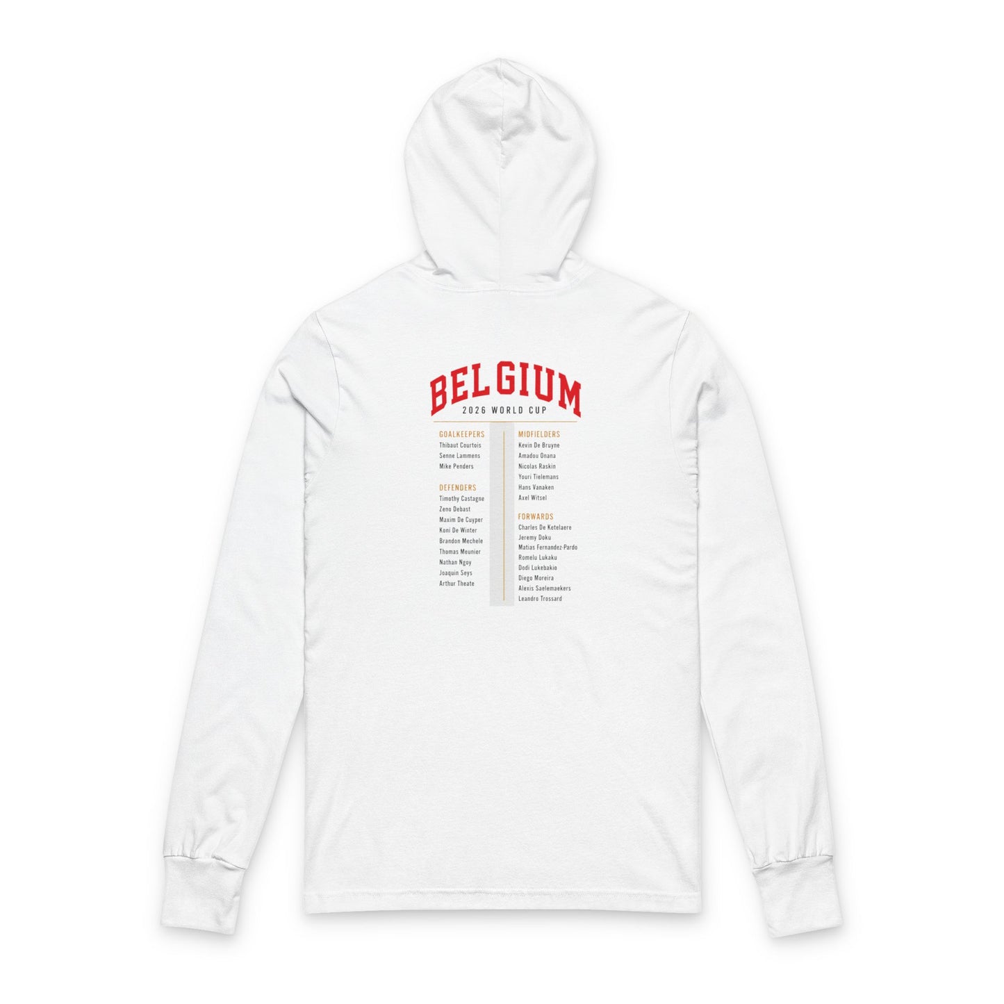 Belgium Hoodie Tee — Lightweight Hooded Long-Sleeve Shirt