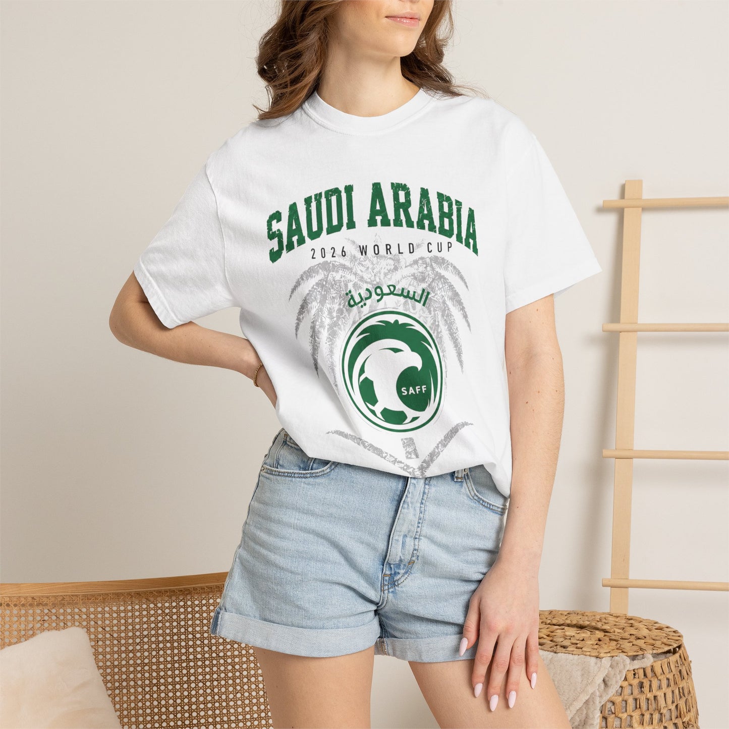 SAUDI ARABIA Unisex Garment-Dyed T-shirt