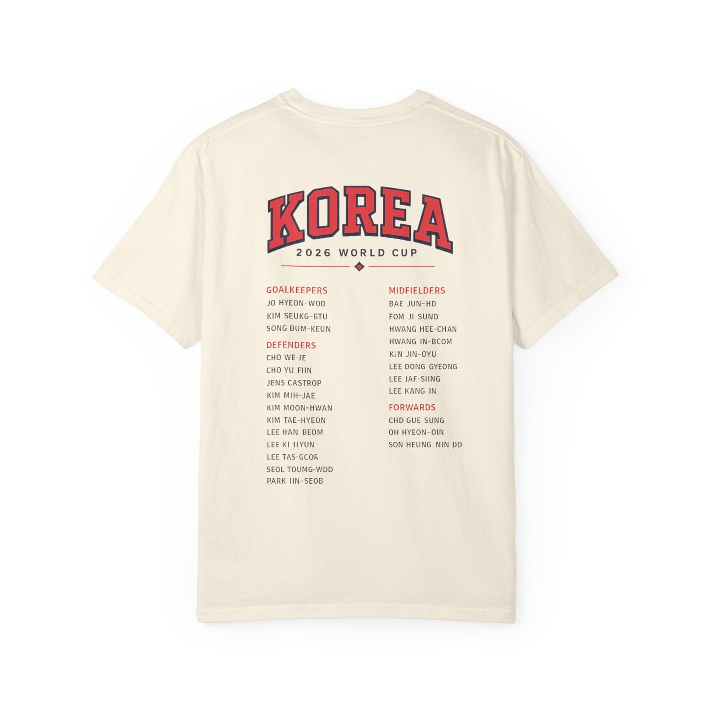 KOREA Unisex Garment-Dyed T-shirt