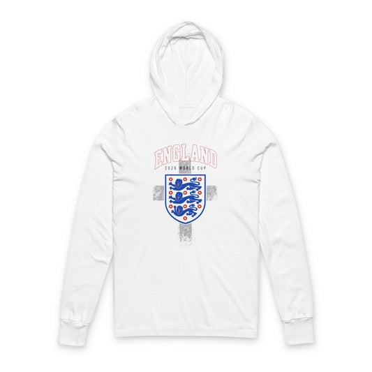 ENGLAND Hoodie Tee — Lightweight Hooded Long-Sleeve Shirt