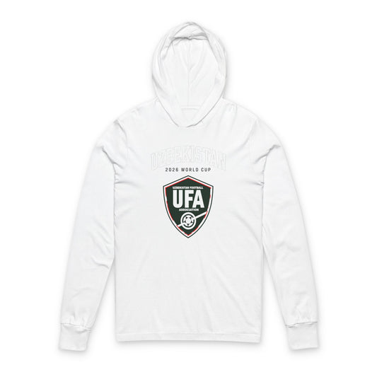 UZBEKISTAN Hoodie Tee — Lightweight Hooded Long-Sleeve Shirt