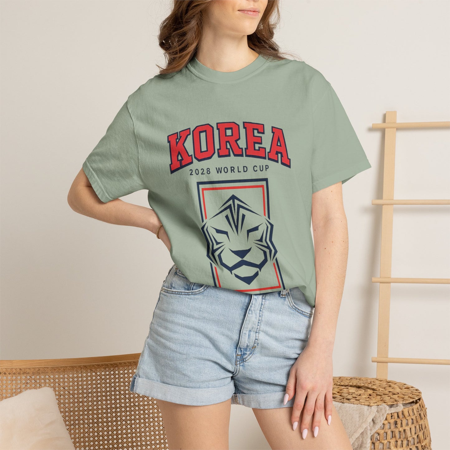 KOREA Unisex Garment-Dyed T-shirt