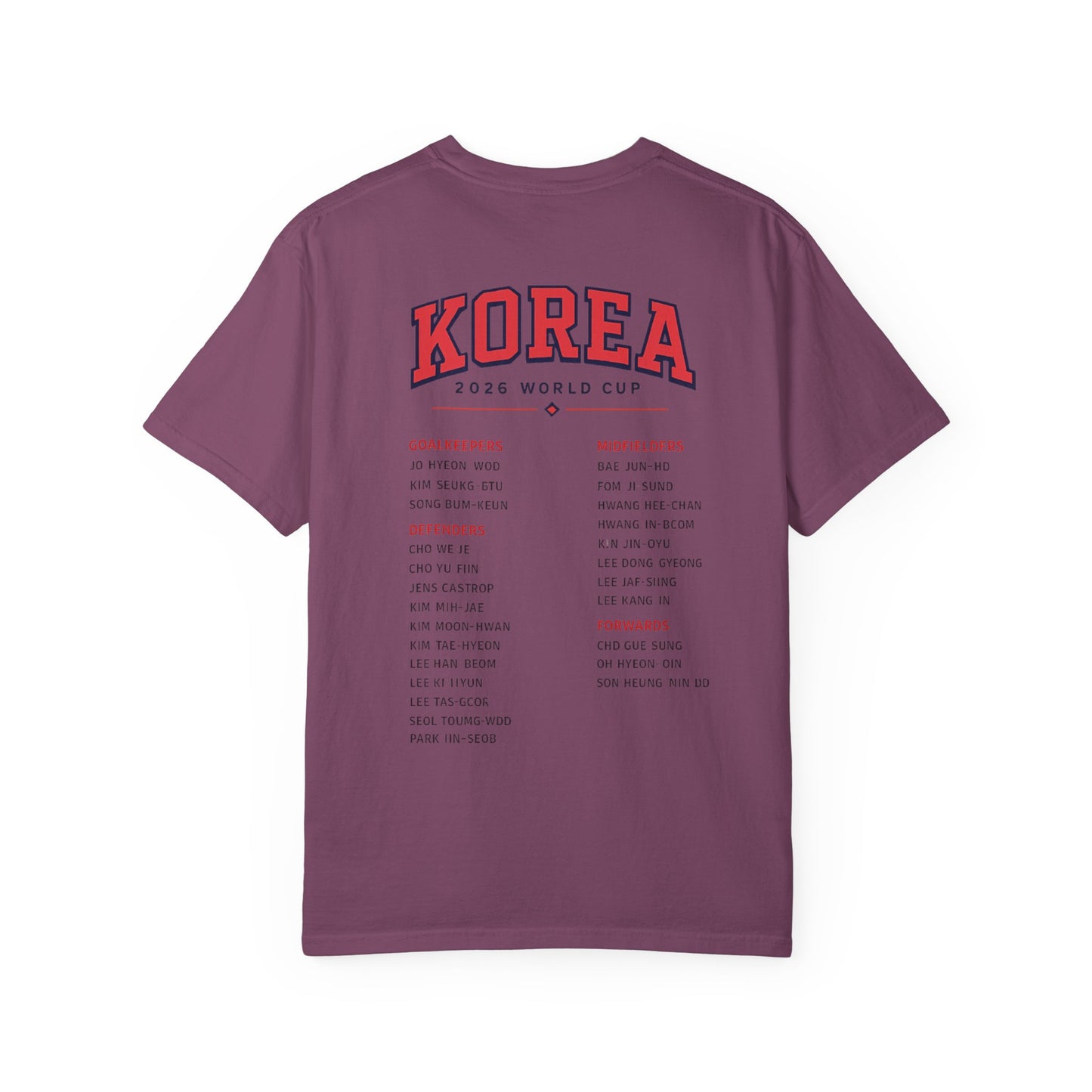 KOREA Unisex Garment-Dyed T-shirt