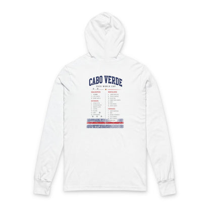 CABO VERDE Soccer Hoodie Tee — World Cup 2022 Team Roster Long-Sleeve Hooded Tee