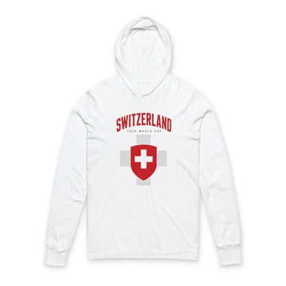 SWITZERLAND Hoodie Tee — Lightweight Hooded Long-Sleeve Shirt
