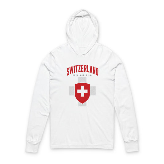 SWITZERLAND Hoodie Tee — Lightweight Hooded Long-Sleeve Shirt