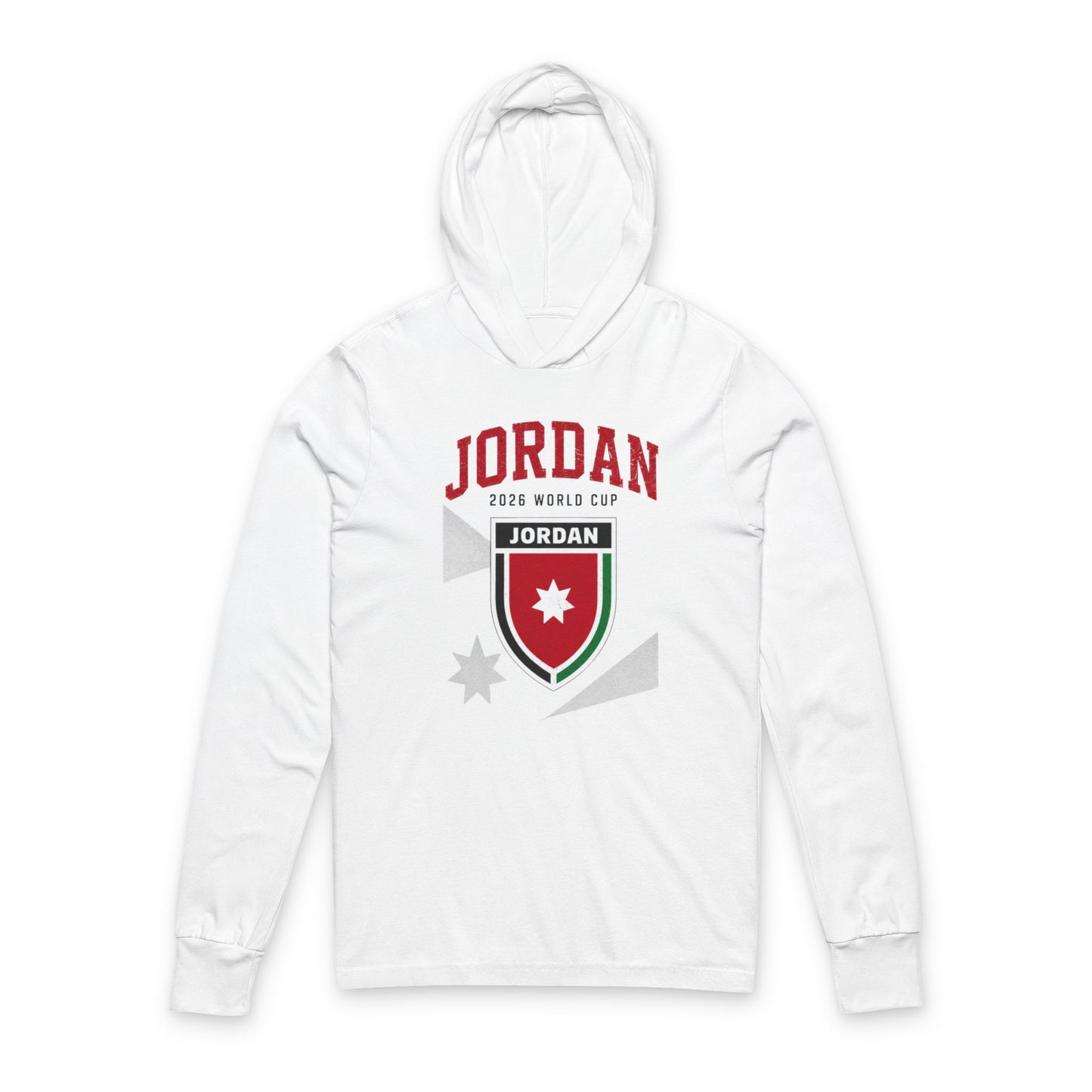 JORDAN Soccer Hoodie Tee — World Cup 2022 Team Roster Long-Sleeve Hooded Tee