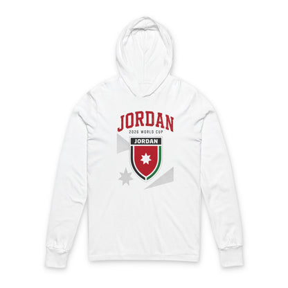 JORDAN Soccer Hoodie Tee — World Cup 2022 Team Roster Long-Sleeve Hooded Tee