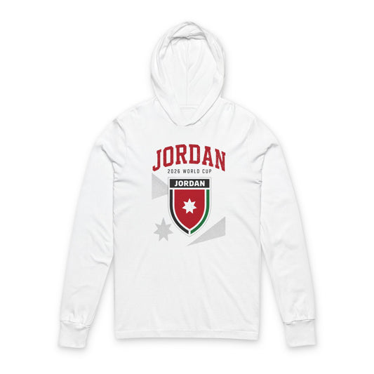 JORDAN Soccer Hoodie Tee — World Cup 2022 Team Roster Long-Sleeve Hooded Tee