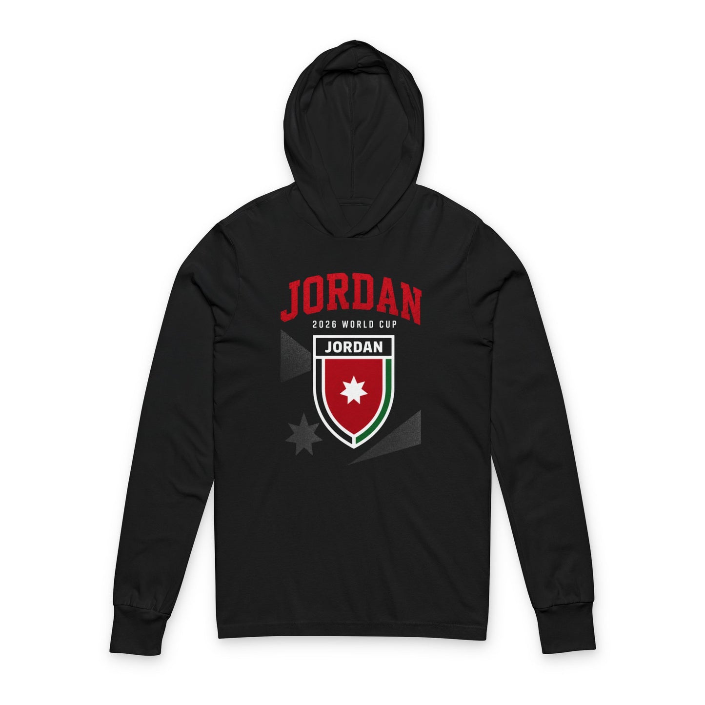 JORDAN Soccer Hoodie Tee — World Cup 2022 Team Roster Long-Sleeve Hooded Tee