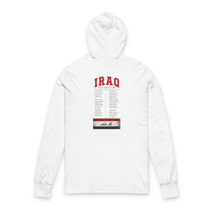 IRAQ Hoodie Tee — Lightweight Hooded Long-Sleeve Shirt