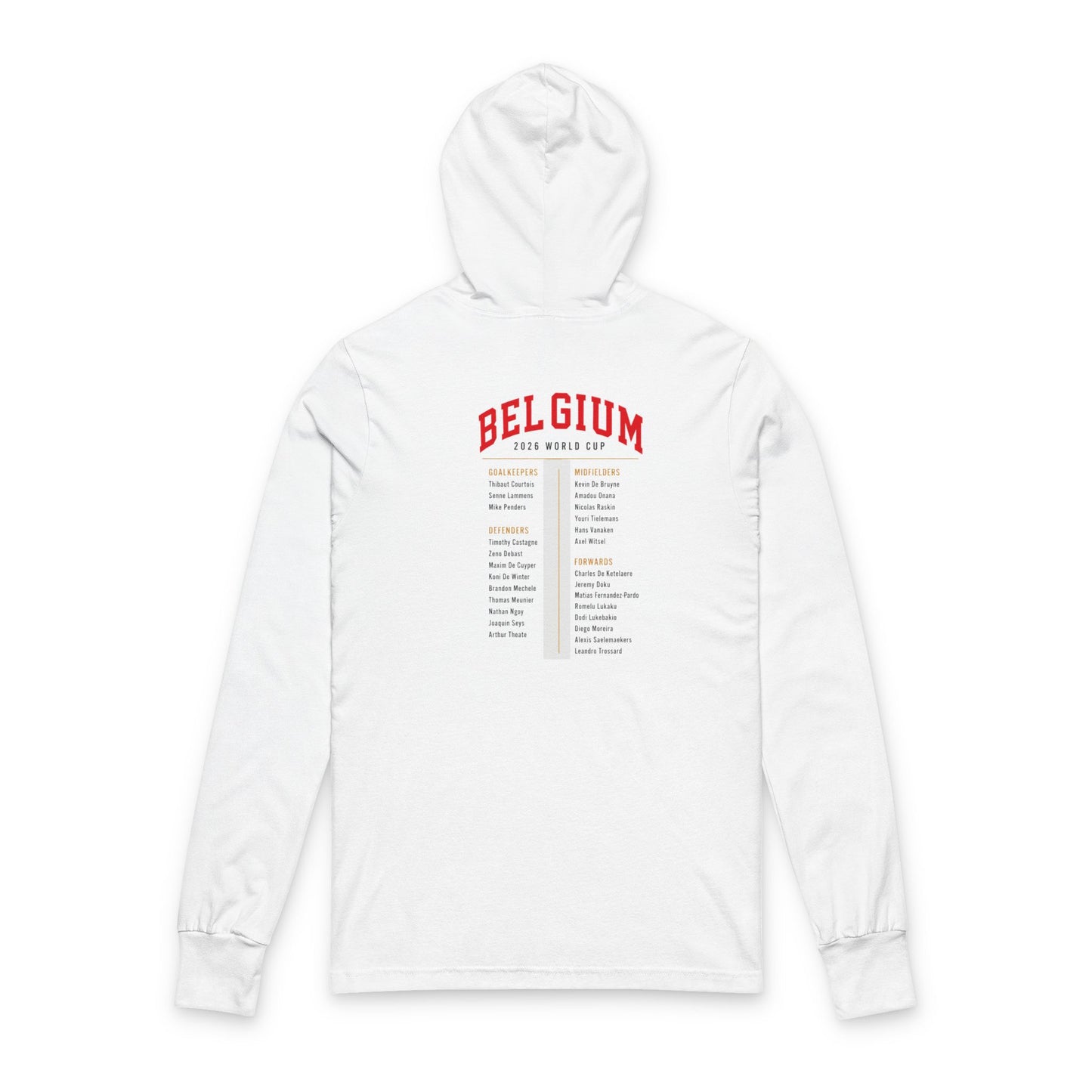 Belgium Hoodie Tee — Lightweight Hooded Long-Sleeve Shirt