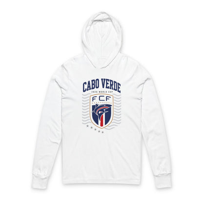 CABO VERDE Soccer Hoodie Tee — World Cup 2022 Team Roster Long-Sleeve Hooded Tee