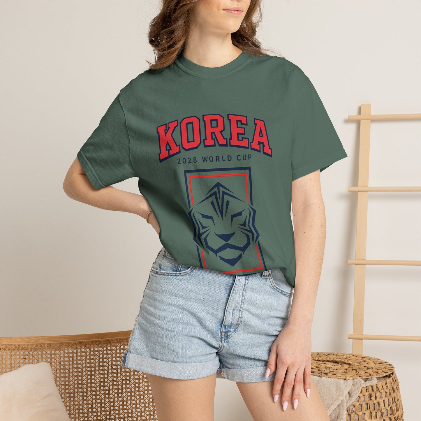 KOREA Unisex Garment-Dyed T-shirt