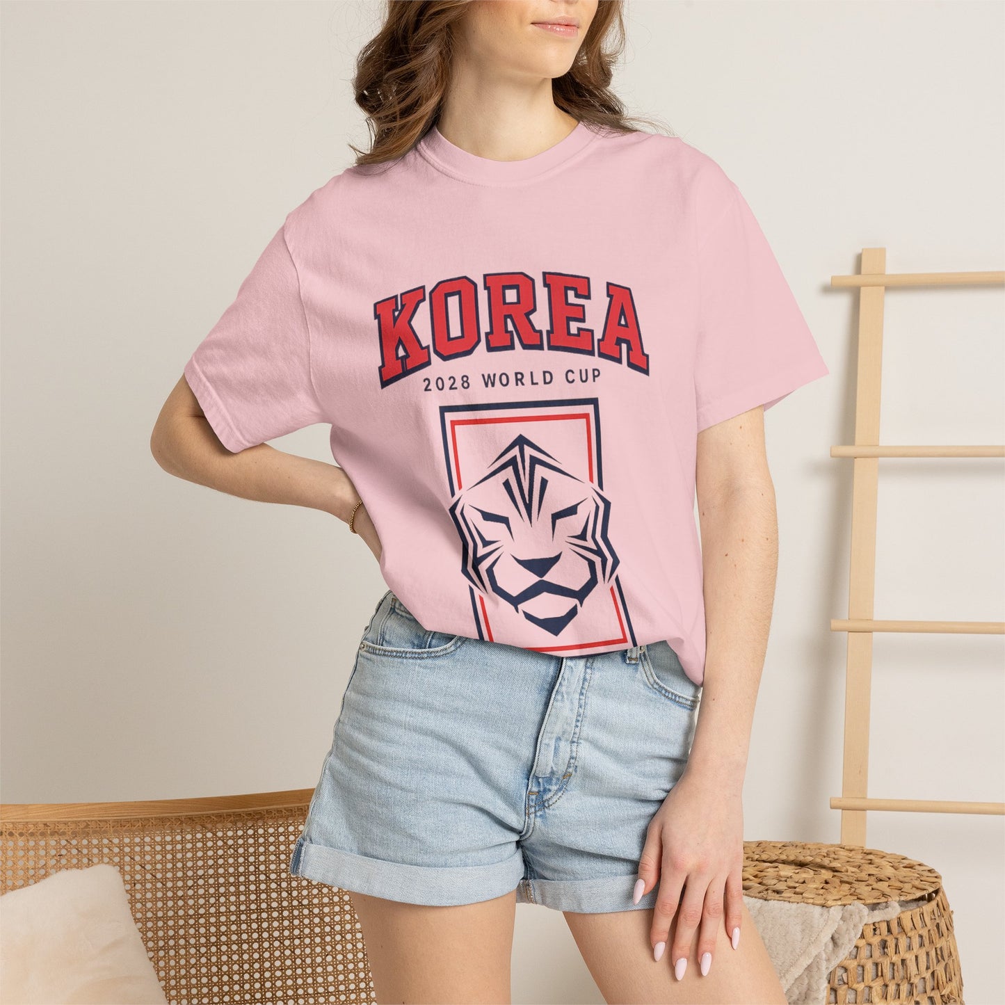 KOREA Unisex Garment-Dyed T-shirt