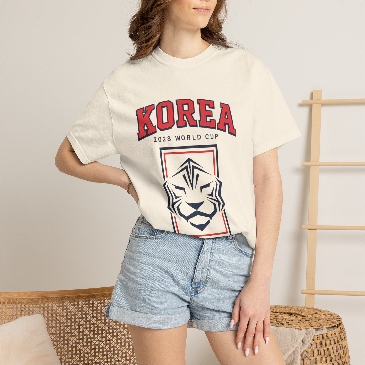 KOREA Unisex Garment-Dyed T-shirt