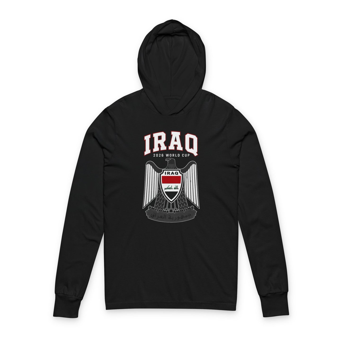IRAQ Hoodie Tee — Lightweight Hooded Long-Sleeve Shirt